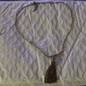 Gold Tassel Pendant Necklace - Women Jewelry